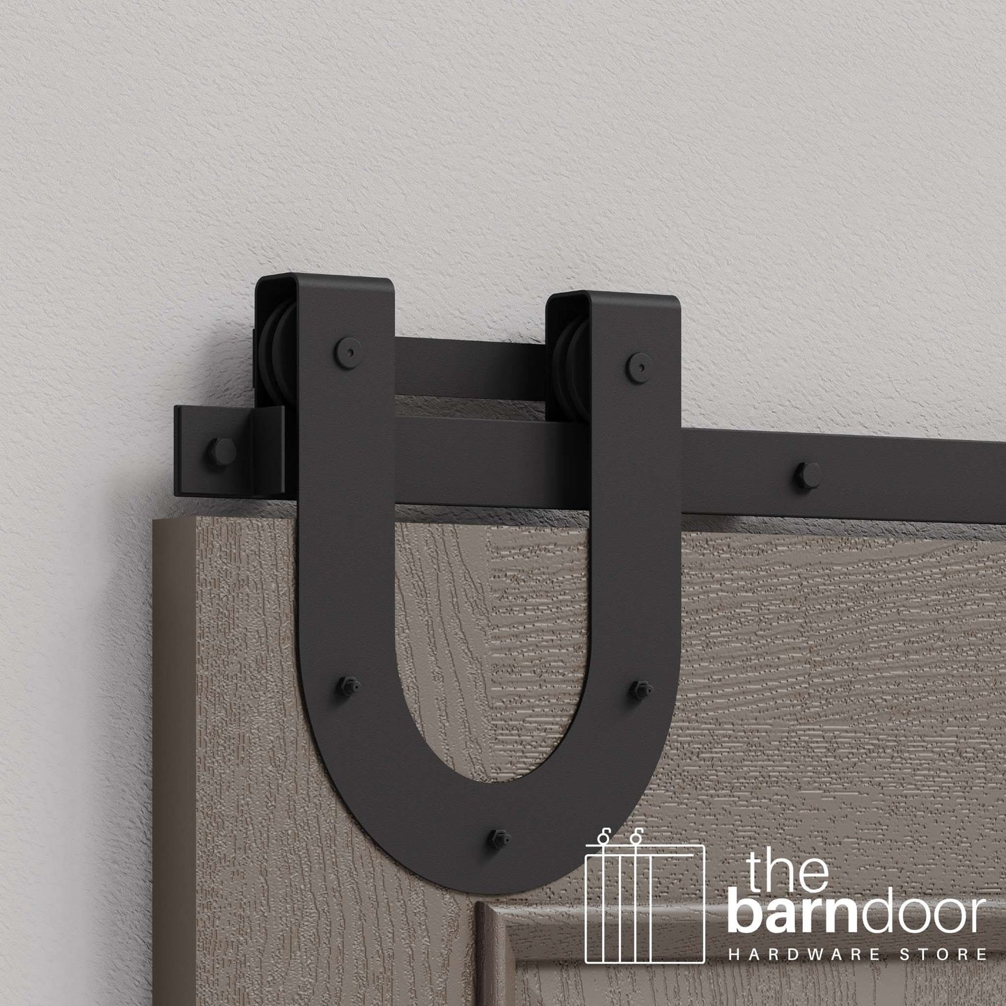 Horseshoe Heavy Duty Sliding Barn Door Hardware Kit