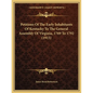 Petitions Of The Early Inhabitants Of Kentucky To The General Assembly Of Virginia, 1769 To 1792 (1915) - Paperback
