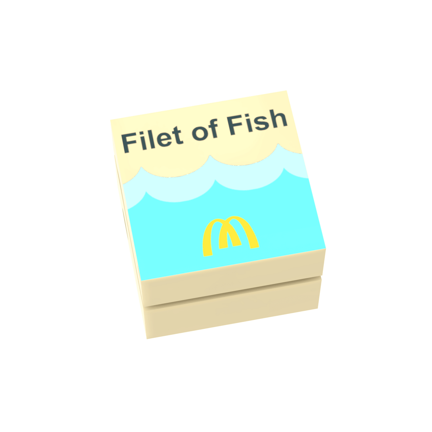 McBrick's Filet of Fish Box - Custom Printed 1x1 - Made Using LEGO® Parts