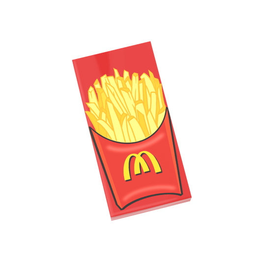 McBrick's French Fries - Custom Printed 1x2 Tile - Made Using LEGO® Parts