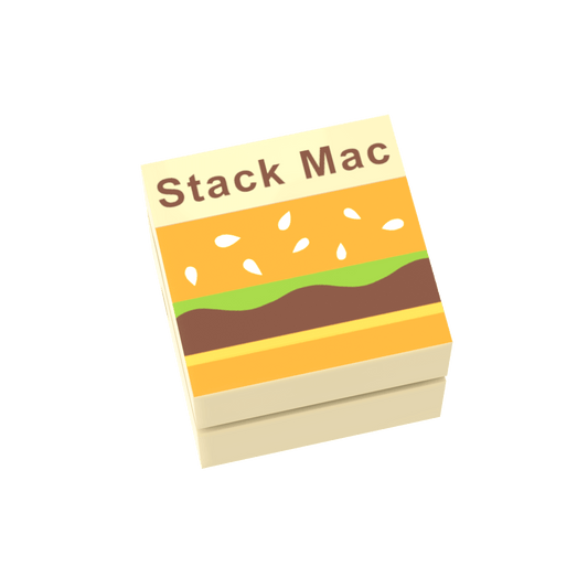 McBrick's StackMac Burger Box - Custom Printed - Made Using LEGO® Parts