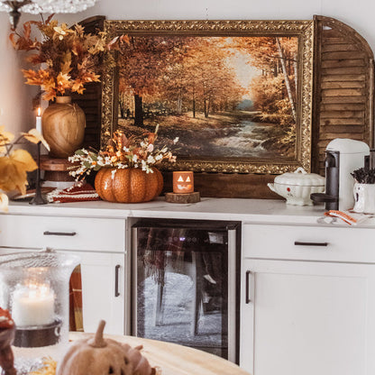 Indoor/Outdoor Metal Pumpkin with Lid