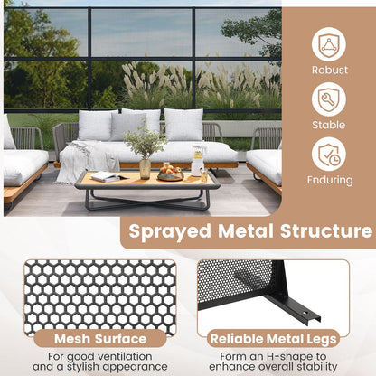 Metal Privacy Screen with Expansion Bolts and Connection Screws-Black