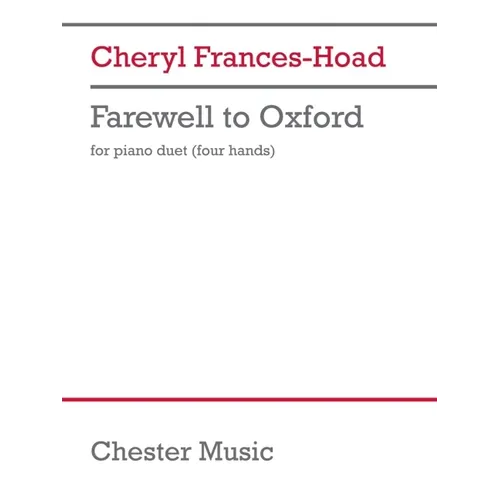 Frances-Hoad: Farewell to Oxford for Piano Duet (4 Hands) - Paperback
