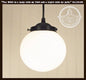Milk Glass Globe Pendant Light
