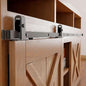 J Top Mount Cabinet Barn Door Hardware Kit | Matte Black