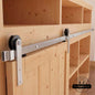 Straight Strap Cabinet Barn Door Hardware Kit | Brushed Nickel
