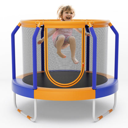 Mini Trampoline with Enclosure and Heavy-duty Metal Frame