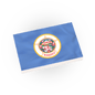 Minnesota Historical State Flag - Minifig Scale - Custom Printed - 2x3 Tile Made using LEGO® Parts