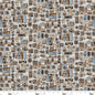 Mist Wood Burn Art Wall Out of the Woodwork Cotton 44"/45" Fabric Per Yard