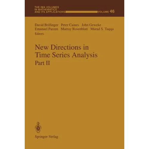 New Directions in Time Series Analysis: Part II - Paperback