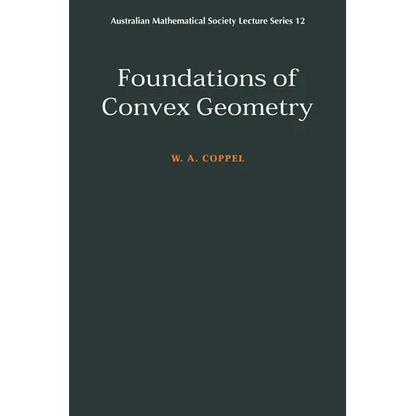 Foundations of Convex Geometry - Paperback