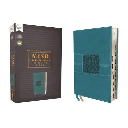 Nasb, Thinline Bible, Leathersoft, Teal, Red Letter Edition, 2020 Text, Thumb Indexed, Comfort Print - Imitation Leather
