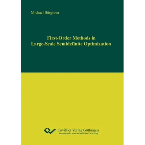 First-Order Methods in Large-Scale Semidenite Optimization - Paperback