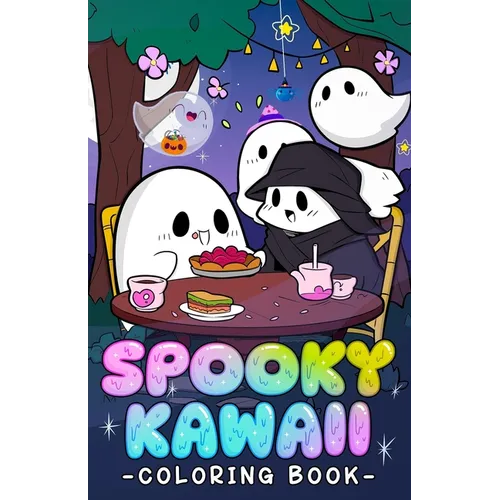 Spooky Kawaii Coloring Book: Mini Halloween Coloring Book For Kids - Paperback