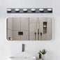 LED Vanity Light Fixture | 3/4/5/6/7-Light Dimmable Bathroom Wall Sconce with Acrylic Shade — Matte Black, 6000K, 42W