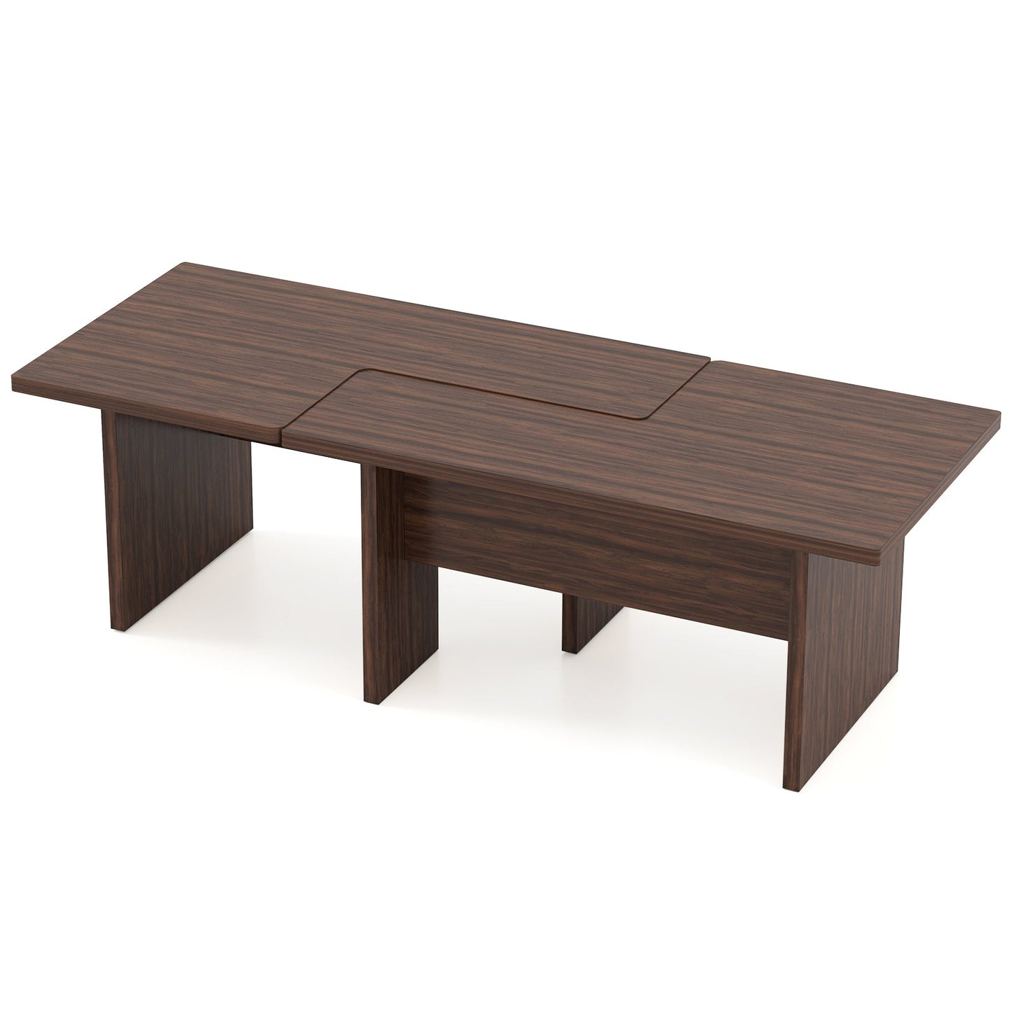 Modular Coffee Table Set of 2 L Shaped Center Tables for Small Space