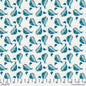 Mother and Chick Aqua Cotton 44"/45" Fabric Per Yard