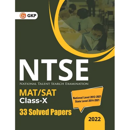 Ntse 2021-22: Class 10th (MAT + SAT) - 33 Solved Papers - Paperback