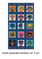 Multi Blue Gentle Warriors Portraits Panel 24" x 44"