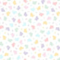 Multi Pastel Bunnies Cotton 43"/44" Fabric Per Yard