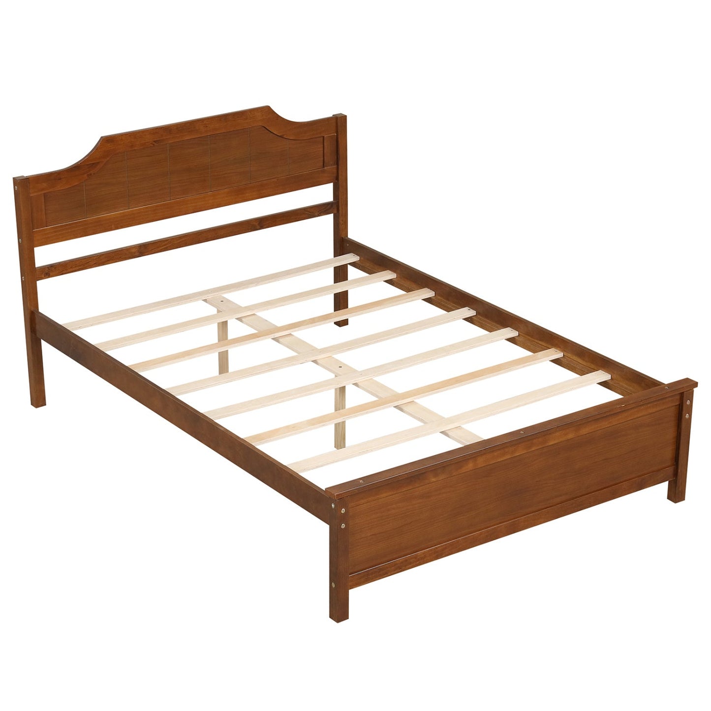 Solid Wood Platform Bed Frame with Headboard