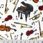 Music In The Air Digital Cuddle Woodland Fabric per yard