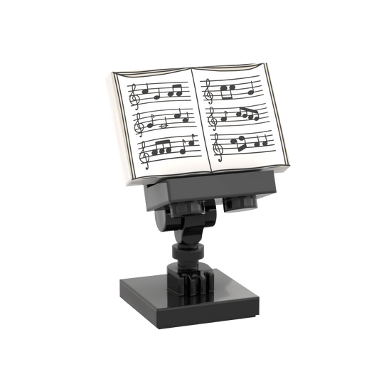 Music Stand with Sheet Music - Custom Set - Made with LEGO® Parts