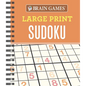 Brain Games - Large Print Sudoku (Orange) - Spiral
