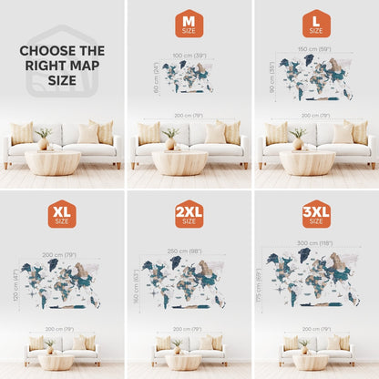 3D Luminous Colored Wooden World Map Mystery