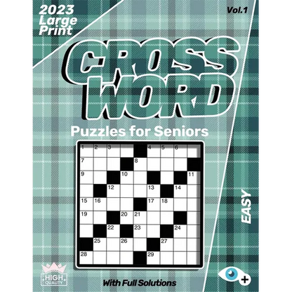 Easy CrossWord Puzzles For Seniors Large Print 2023: Cross Word Puzzle Book For Adults - Paperback