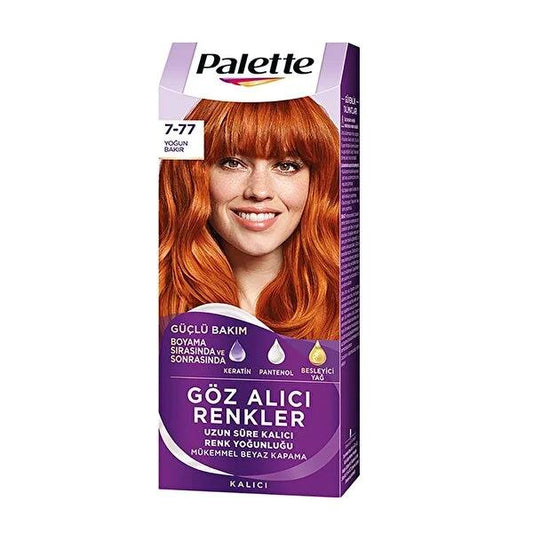 Palette Intense Copper Hair Dye 7-77 - Nourishing, Long-Lasting Color for Vibrant Hair