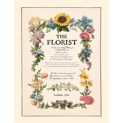 The Florist: Restored Floral Adult Coloring Book from London in 1760 - Paperback