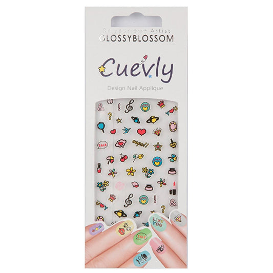 Cuevly Glossy Blossom Nail Stickers - Easy DIY Nail Art Decoration for Fingernails and Toenails, Variety of Designs