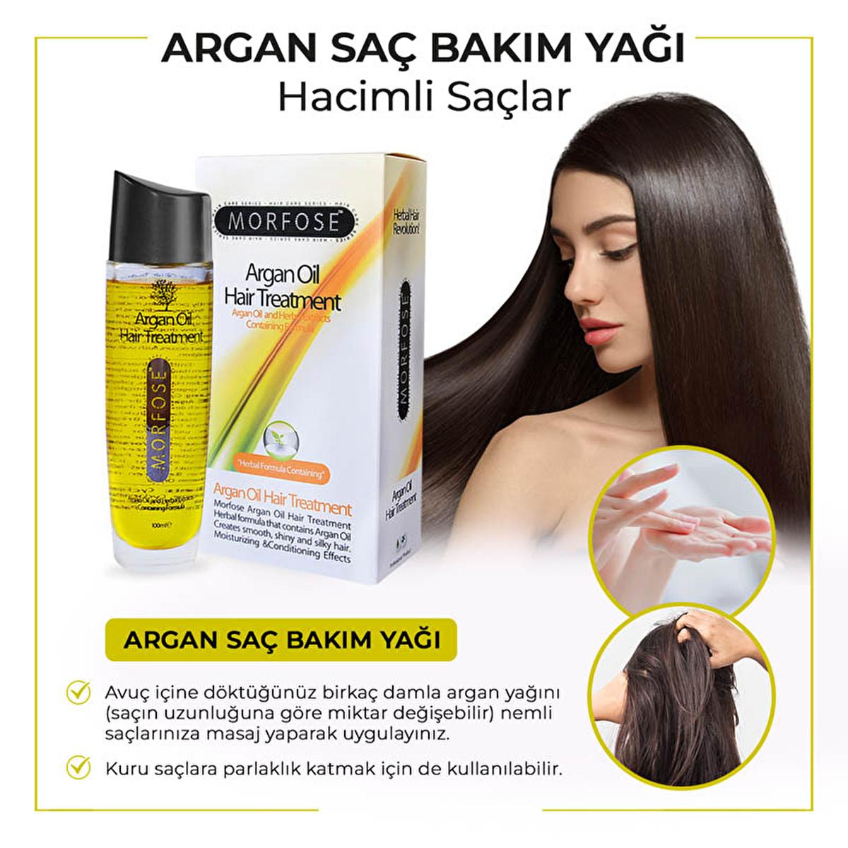 Morfose Luxury Hair Care Argan Oil 100ml - Nourishing Hair Care Oil for Dry & Damaged Hair