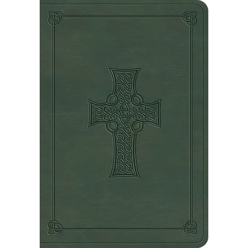 ESV Large Print Value Compact Bible (Trutone, Quiet Forest, Celtic Cross Design) - Imitation Leather