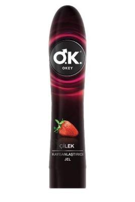Okey Strawberry Scented Lubricant Gel 100ml - Intimate Lubricant for Adults