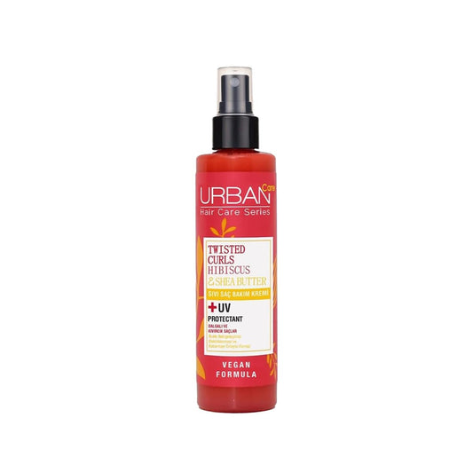 URBAN Care Twisted Curls Hibiscus & Shea Butter Liquid Hair Care Cream for Curly & Wavy Hair - Moisturizing, Nourishing, 200ml