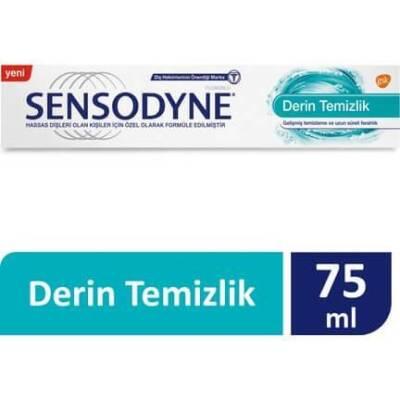 Sensodyne Deep Clean Toothpaste: Sensitive Teeth Relief, Deep Cleaning, Plaque Removal & Long Lasting Fresh Breath - 2.54 fl oz