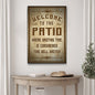 Welcome To The Patio Sign II