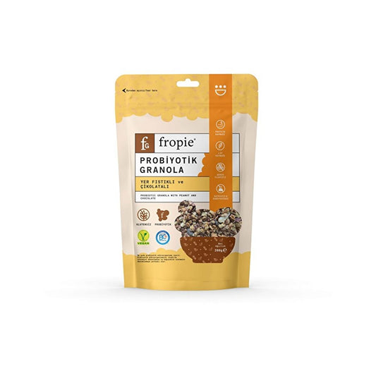 Fropie Probiotic Granola, Gluten-Free Vegan Snack Rich in Protein & Fiber - 200g
