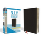 NIV, Thinline Bible, Giant Print, Bonded Leather, Black, Indexed, Red Letter Edition - Bonded Leather