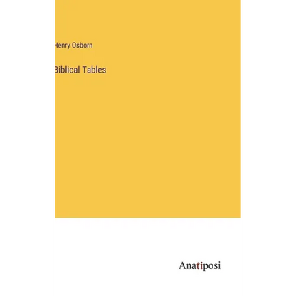 Biblical Tables - Hardcover