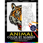 Animals Color by Numbers for Adults: Adults Coloring Book Stress Relieving Designs Patterns - Paperback