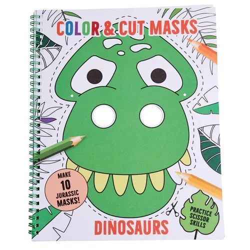 Color & Cut Masks: Dinosaurs - Paperback