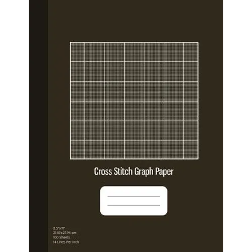 Cross Stitch Graph Paper: 14 Lines Per Inch, Graph Paper for Embroidery and Needlework, 8.5''x11'', 100 Sheets, Bronze Cover - Paperback