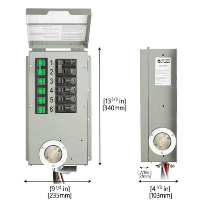 Refurbished - Nature's Generator 120V/240V 30A 6-Circuit Manual Transfer Switch