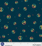 Navy Blue Rainbow Peace Symbol Peace, Love, Pickleball Cotton 44/45 Fabric Per Yard