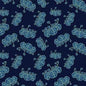 Blue Straw Sacred Leaf Cotton 43"/44" Fabric Per Yard