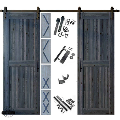 Classic Double Barn Door Kit | Black Hardware